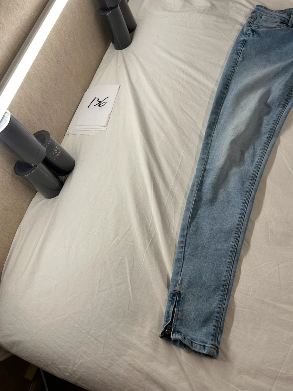 Jean slim azul claro cache cache – photo 3